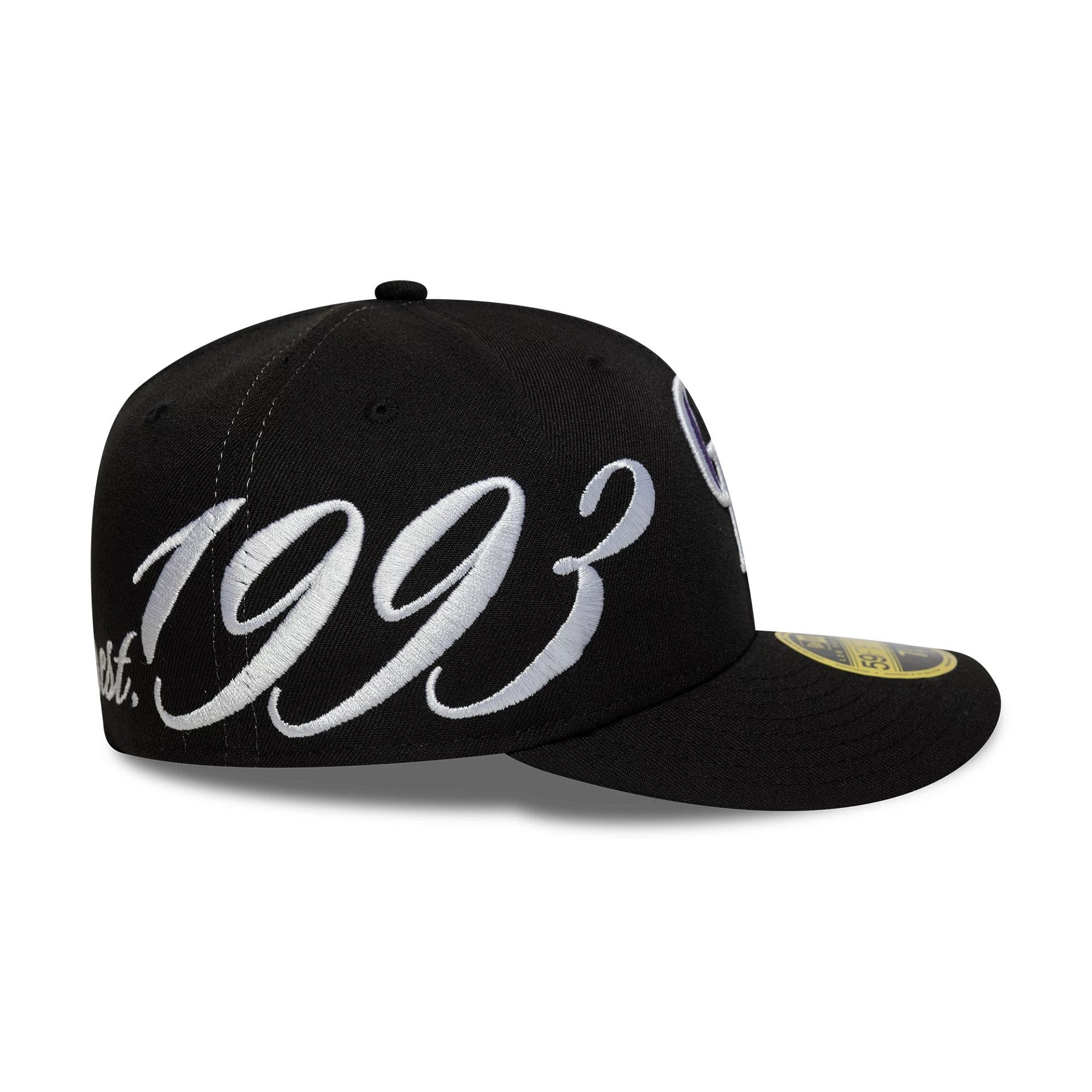 Colorado Rockies MLB Est Script Black Low Profile 59FIFTY Fitted Cap-kentox
