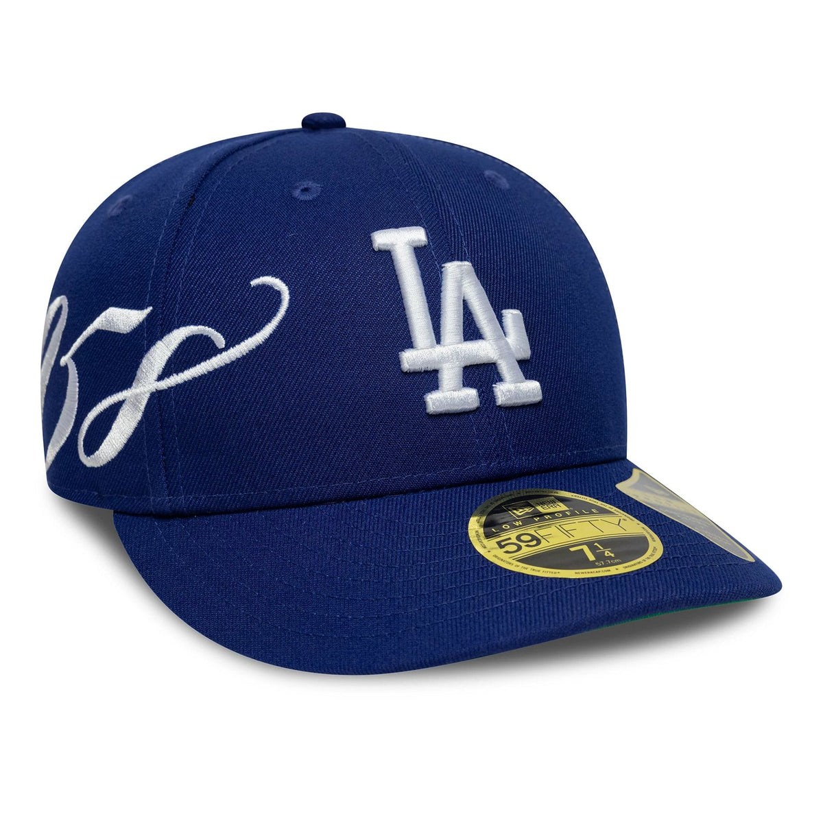 LA Dodgers MLB Est Script Dark Blue Low Profile 59FIFTY Fitted Cap-zelvios