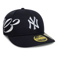 New York Yankees MLB Est Script Navy Low Profile 59FIFTY Fitted Cap-zelvios