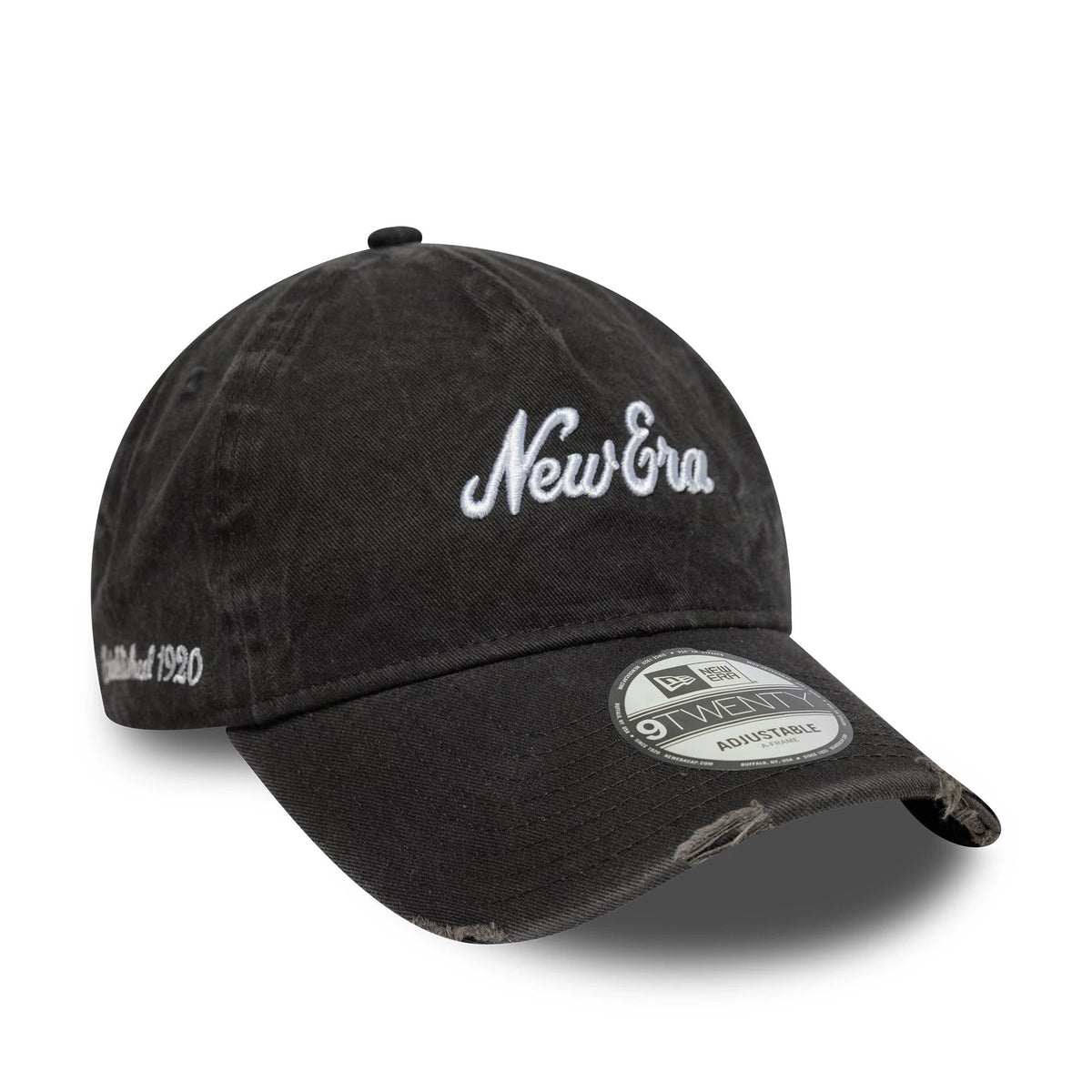 New Era Pigment Wash Black 9TWENTY A-Frame Cap-zelvios