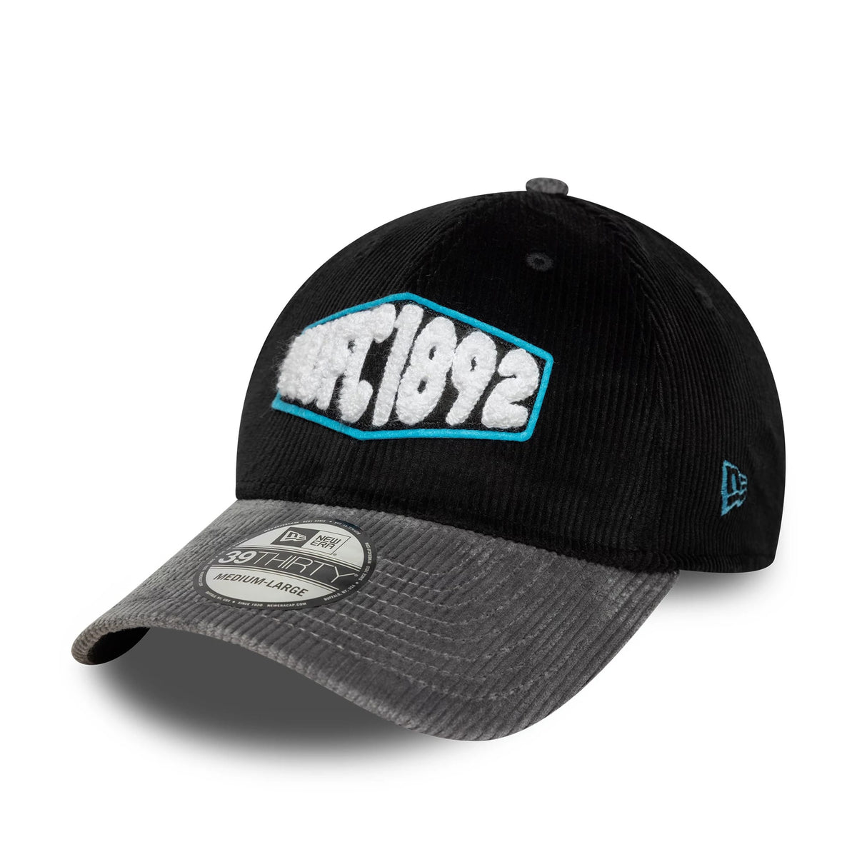 Newcastle United FC Cord Black 39THIRTY Stretch Fit Cap-zelvios