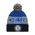 Chelsea FC Lion Crest Blue Bobble Knit Beanie Hat-zelvios