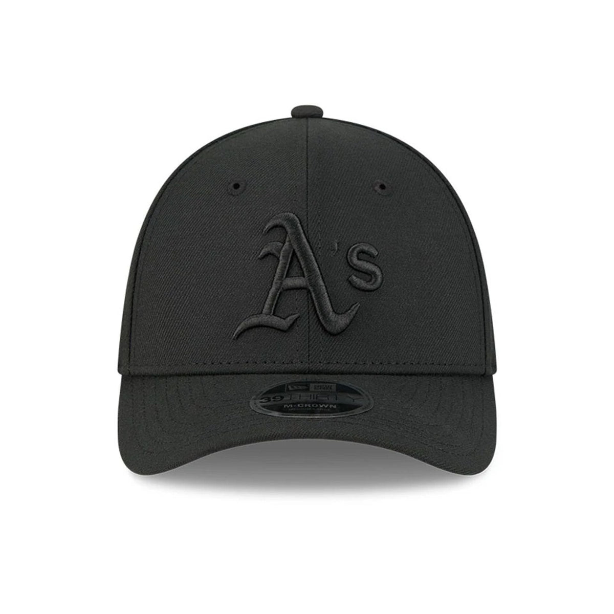 Athletics MLB Outline Black 39THIRTY M-Crown Stretch Fit Cap-zelvios