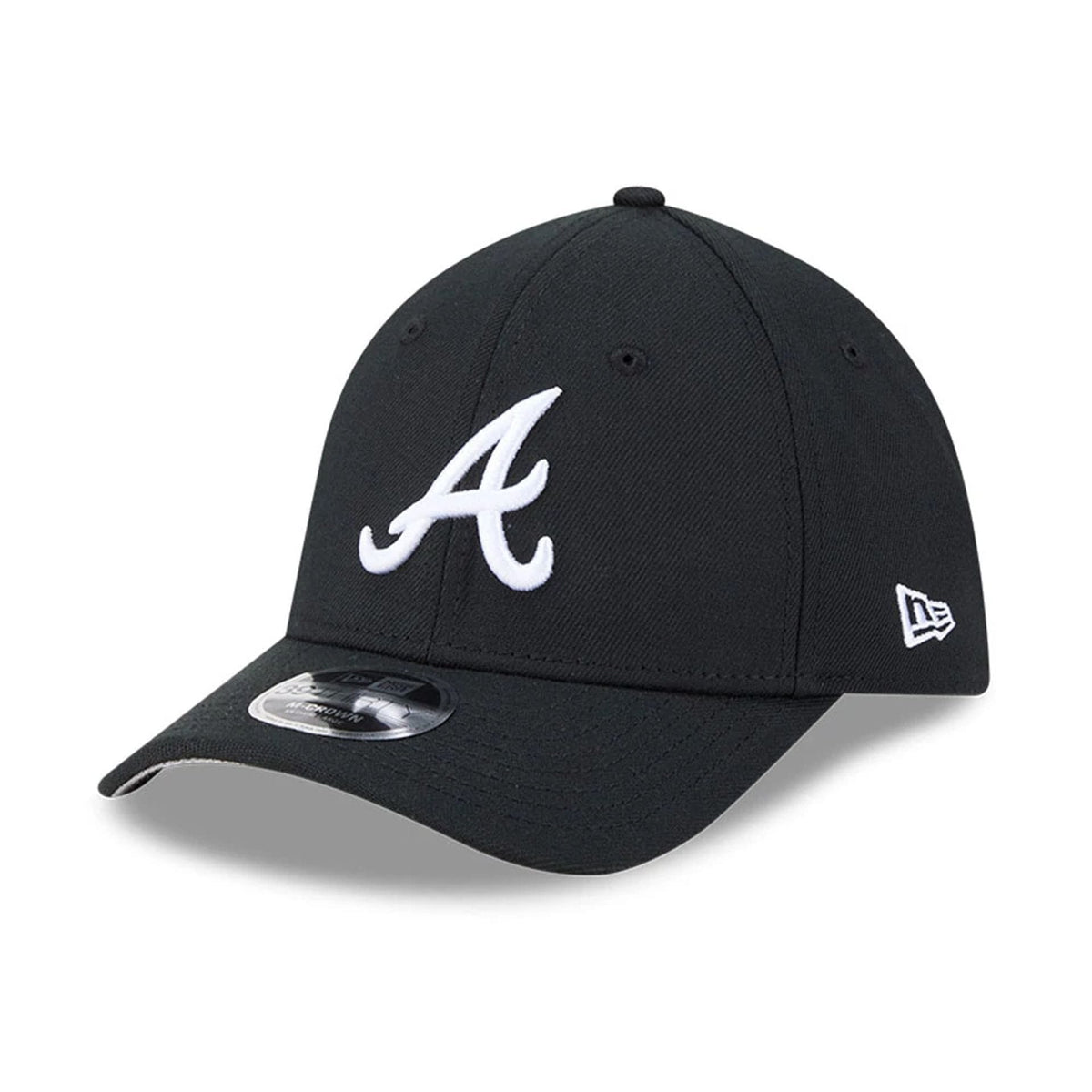 Atlanta Braves MLB Black 39THIRTY M-Crown Stretch Fit Cap-zelvios