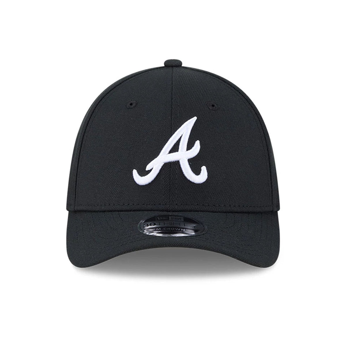 Atlanta Braves MLB Black 39THIRTY M-Crown Stretch Fit Cap-zelvios