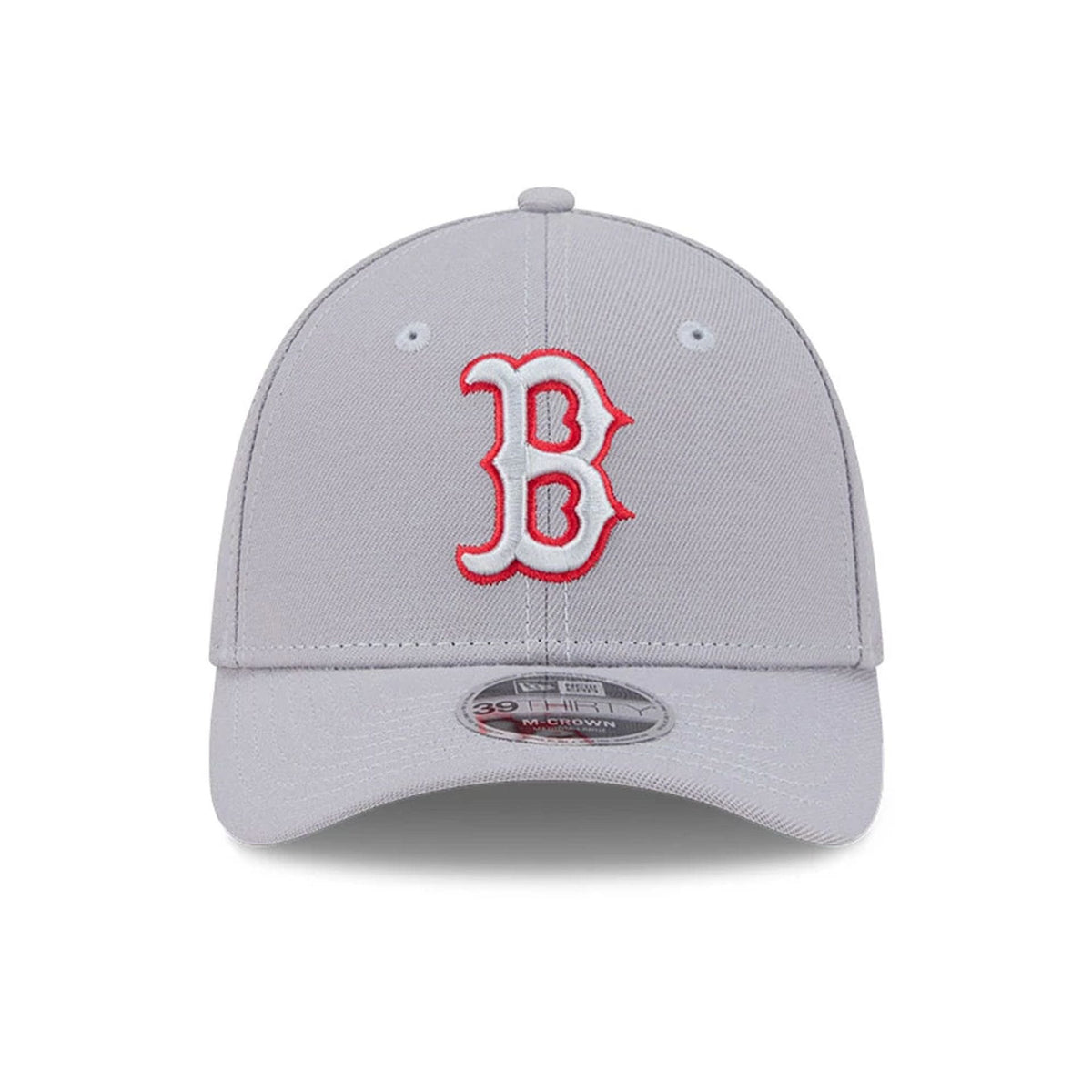 Boston Red Sox MLB Grey 39THIRTY M-Crown Stretch Fit Cap-zelvios