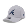 Atlanta Braves MLB Grey 39THIRTY M-Crown Stretch Fit Cap-zelvios