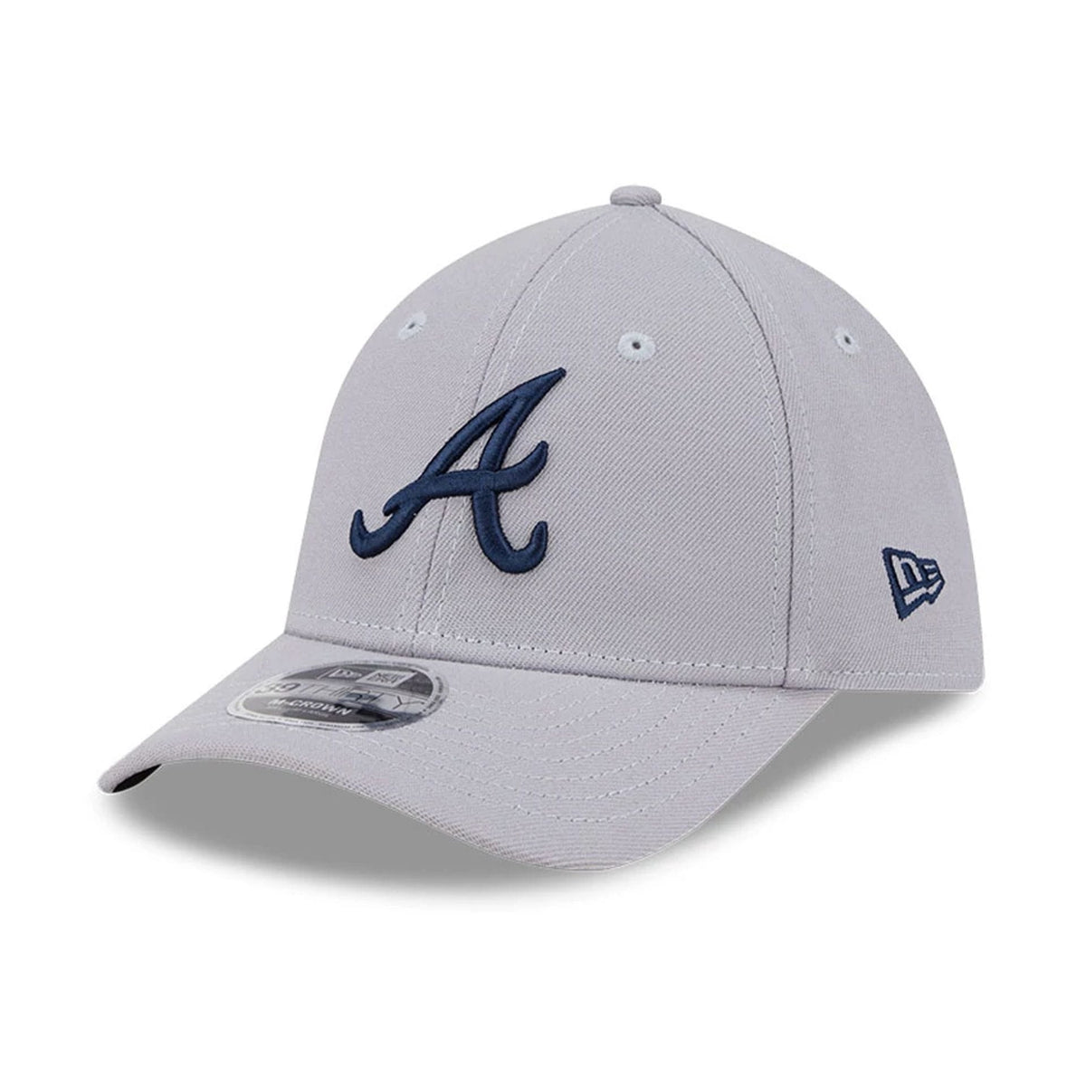 Atlanta Braves MLB Grey 39THIRTY M-Crown Stretch Fit Cap-zelvios