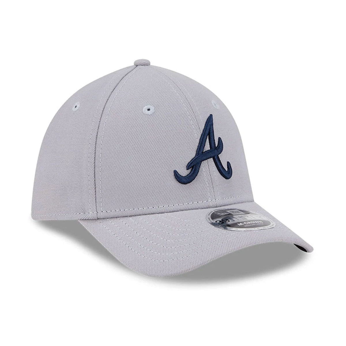 Atlanta Braves MLB Grey 39THIRTY M-Crown Stretch Fit Cap-zelvios