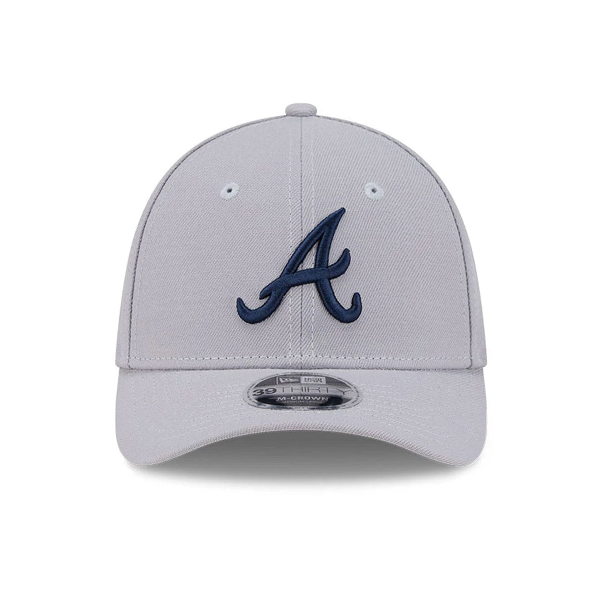 Atlanta Braves MLB Grey 39THIRTY M-Crown Stretch Fit Cap-zelvios