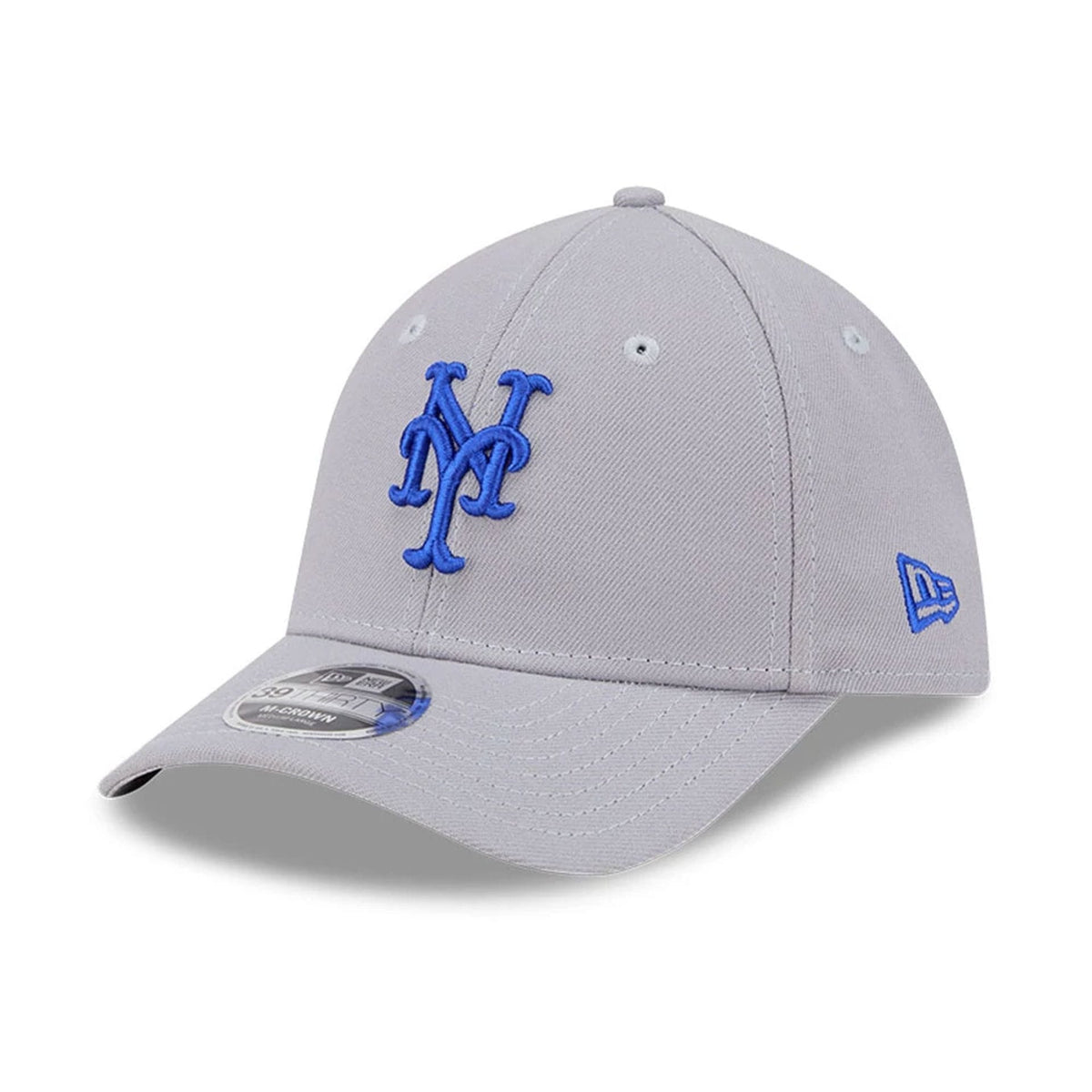 New York Mets MLB Grey 39THIRTY M-Crown Stretch Fit Cap-zelvios
