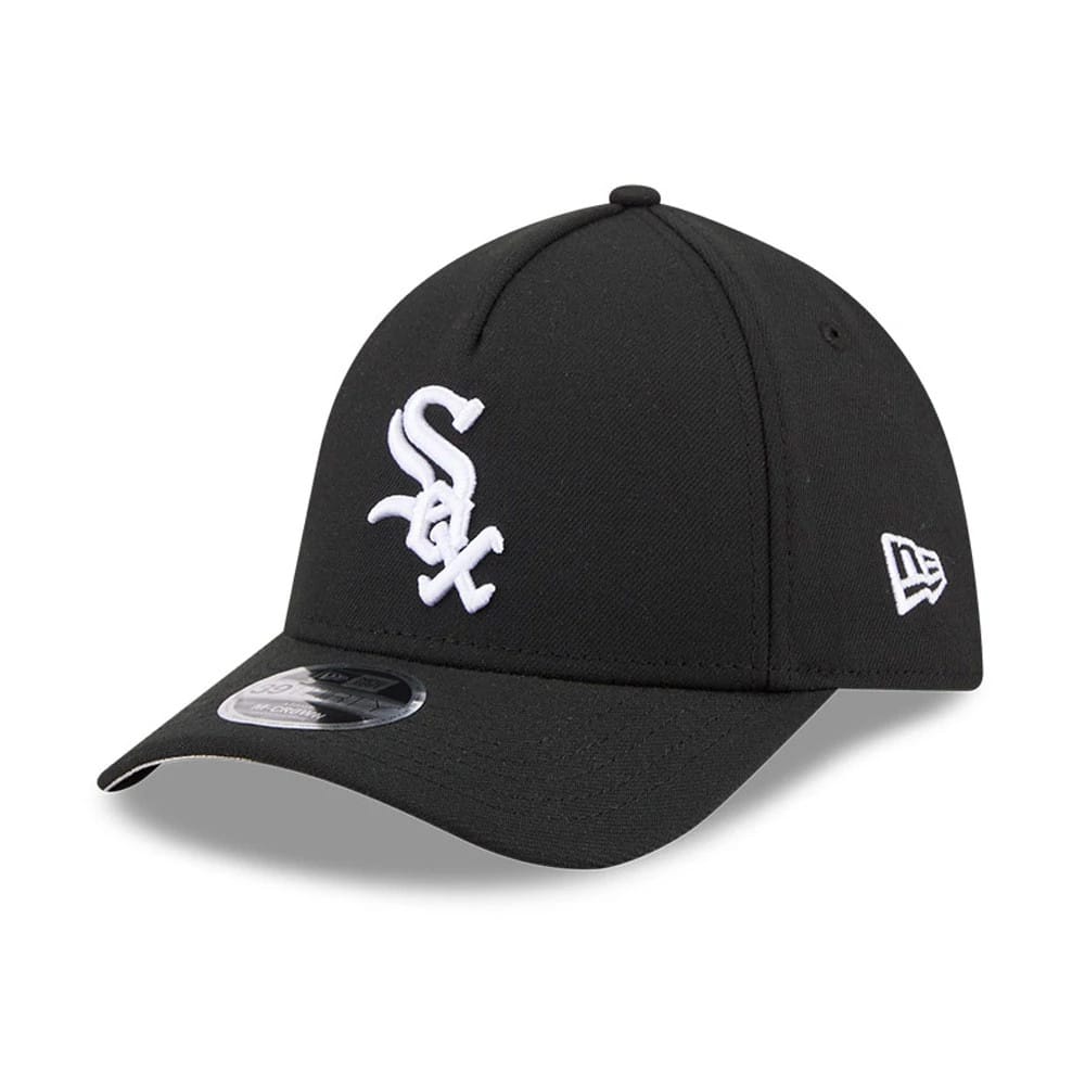 Chicago White Sox MLB Black 39THIRTY M-Crown A-Frame Stretch-Fit Cap-zelvios