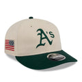 Athletics MLB Americana Herringbone White Retro Crown 9FIFTY Adjustable Cap-zelvios