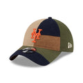 New York Mets MLB Patchwork Open Brown 9TWENTY Adjustable Cap-zelvios