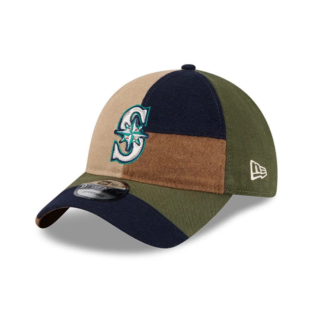 Seattle Mariners MLB Patchwork Open Brown 9TWENTY Adjustable Cap-zelvios