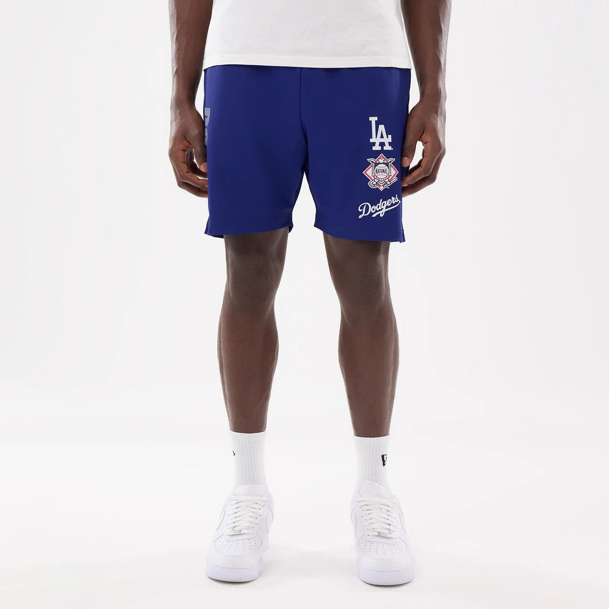 LA Dodgers MLB Match Dark Blue Oversized Shorts-zelvios