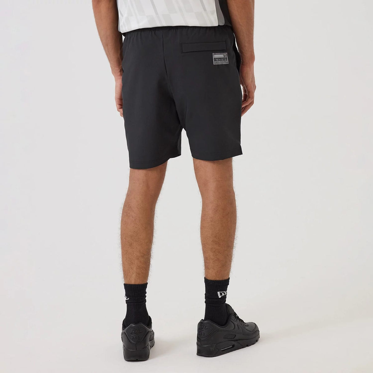 Brooklyn Nets NBA Match Black Oversized Shorts-zelvios