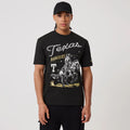 Texas Rangers MLB Cowboy Graphic Black T-Shirt-zelvios