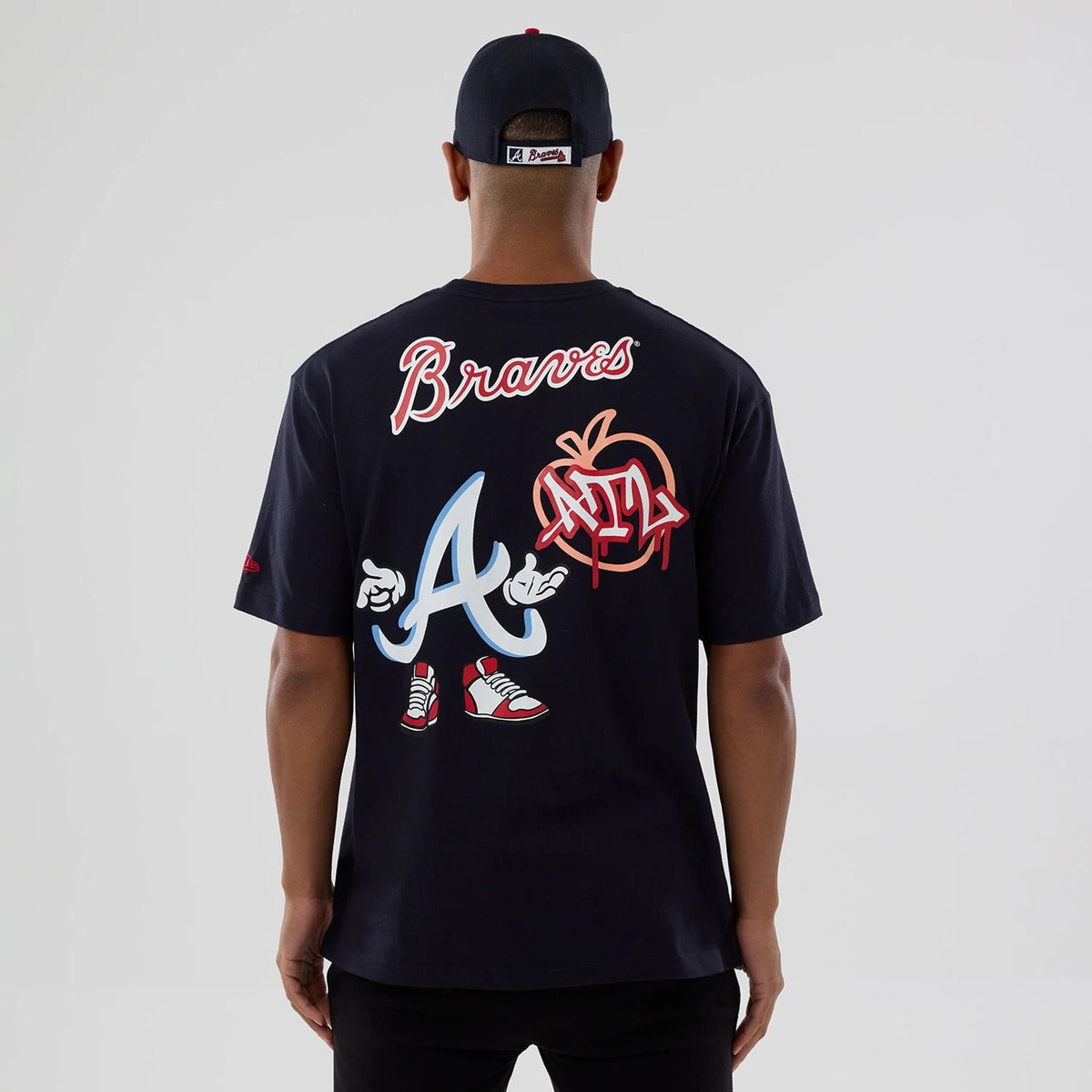 Atlanta Braves MLB Graphic Navy T-Shirt-zelvios