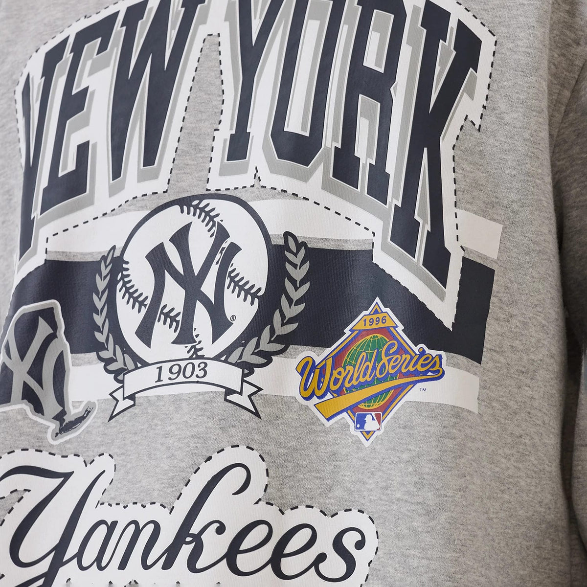 New York Yankees MLB Sport Classic Grey Crew Neck Sweater-zelvios