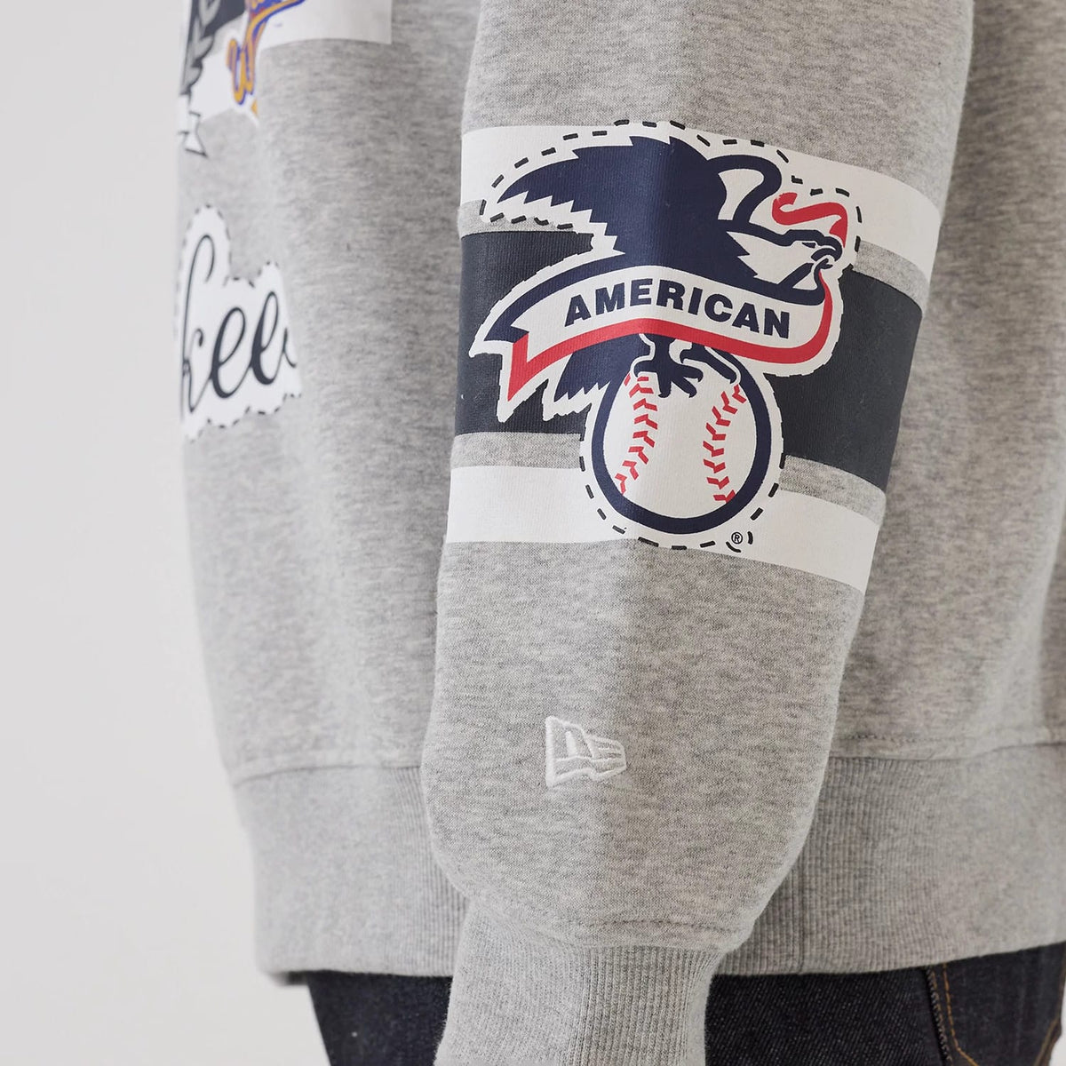 New York Yankees MLB Sport Classic Grey Crew Neck Sweater-zelvios