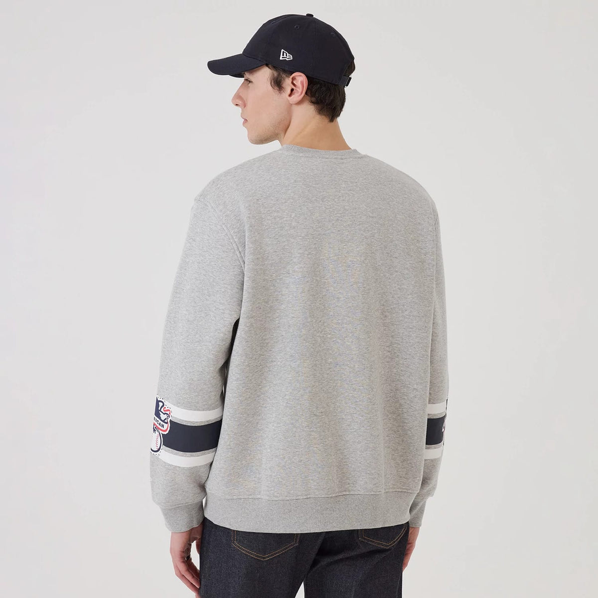 New York Yankees MLB Sport Classic Grey Crew Neck Sweater-zelvios