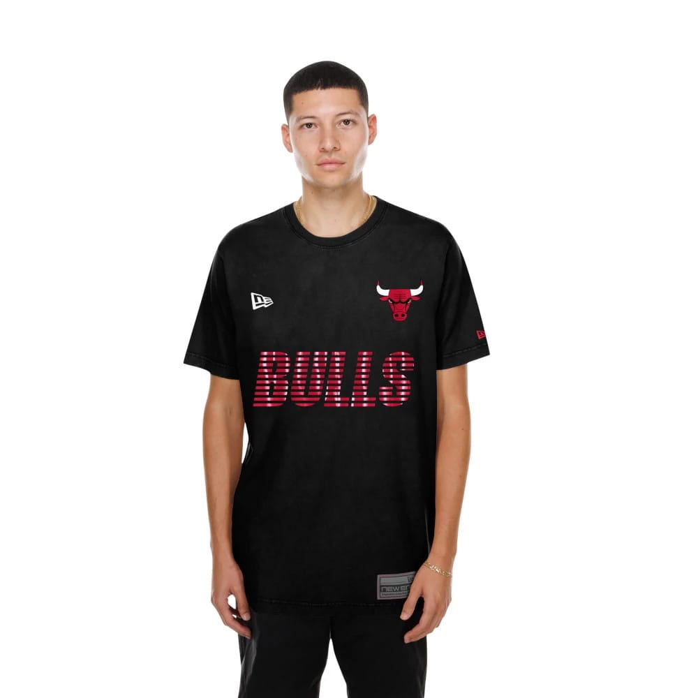 Chicago Bulls NBA Match Black T-Shirt-zelvios