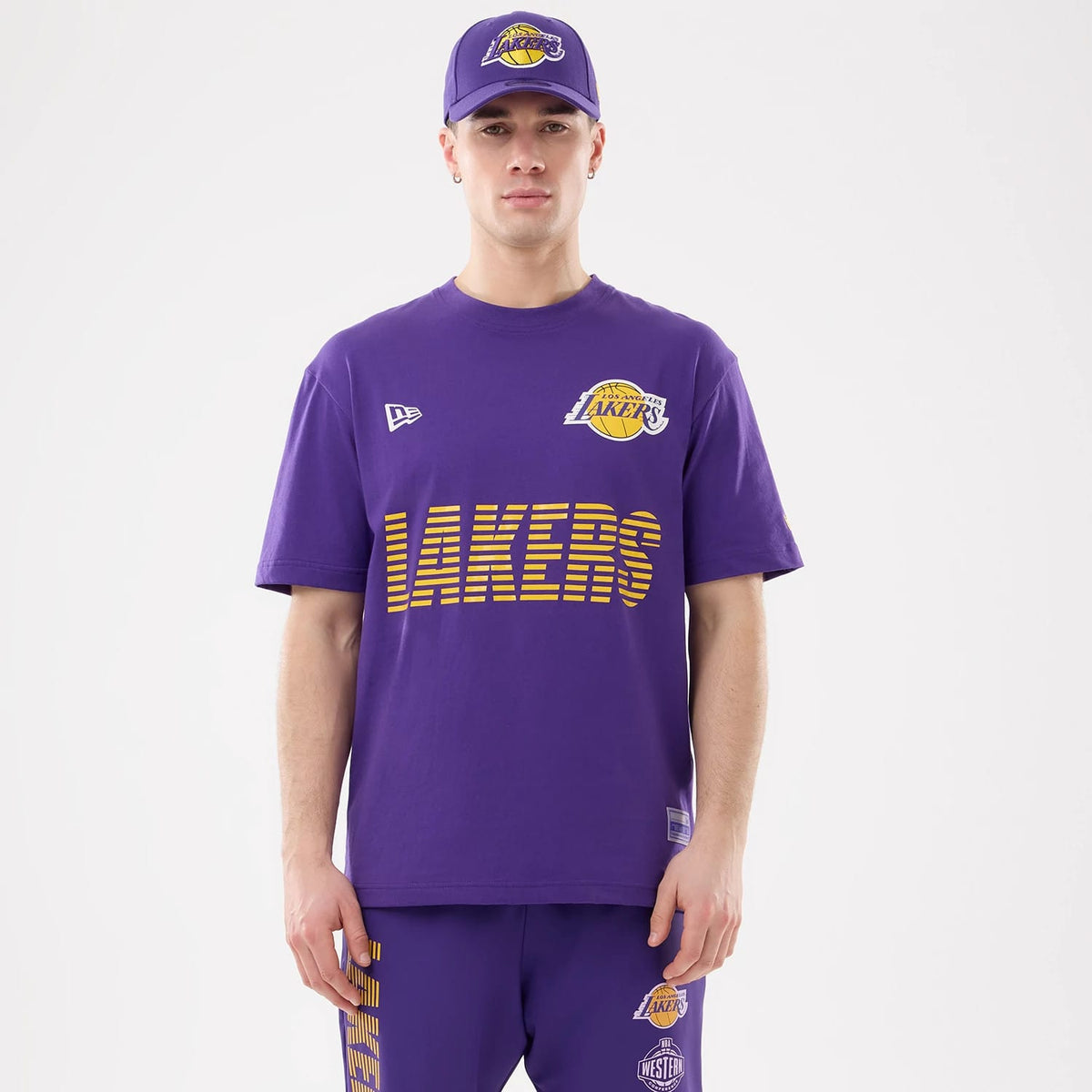 LA Lakers NBA Match Purple T-Shirt-zelvios