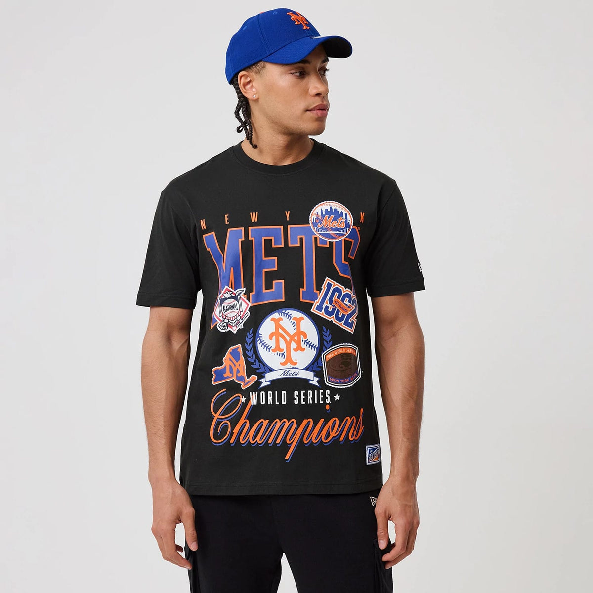 New York Mets MLB Sport Classic Black T-Shirt-zelvios