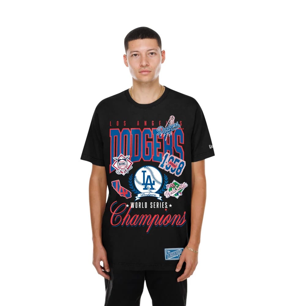 LA Dodgers MLB Sport Classic Black T-Shirt-zelvios