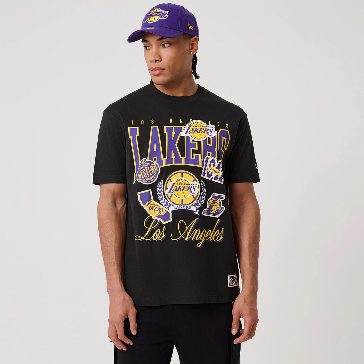 LA Lakers NBA Sport Classic Black T-Shirt-zelvios