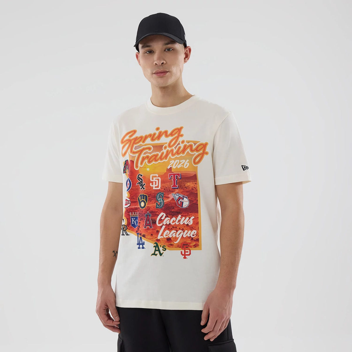 Cactus League Logo MLB Spring Training 2026 Cream T-Shirt-zelvios