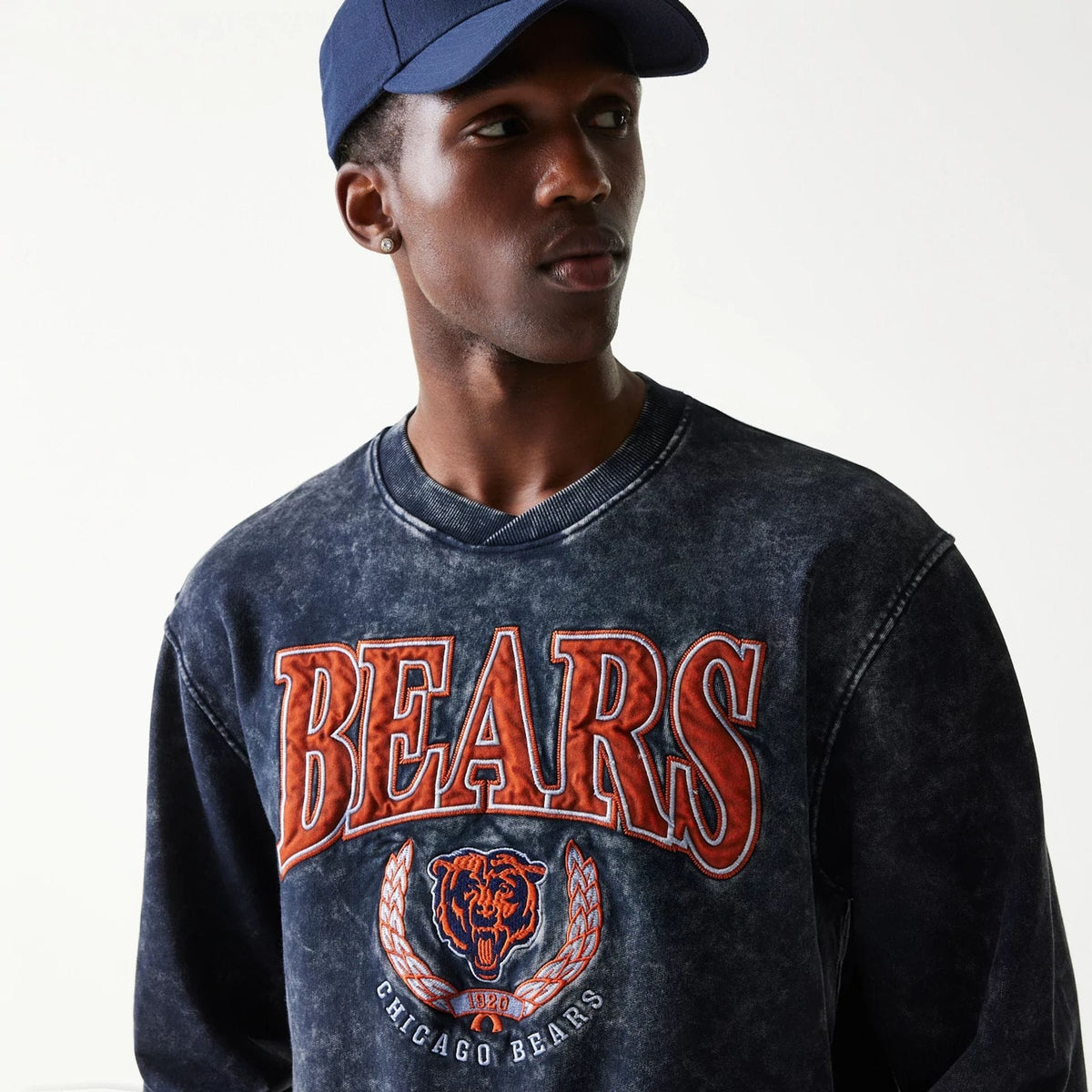 Chicago Bears NFL Navy Crew Neck Sweater-zelvios