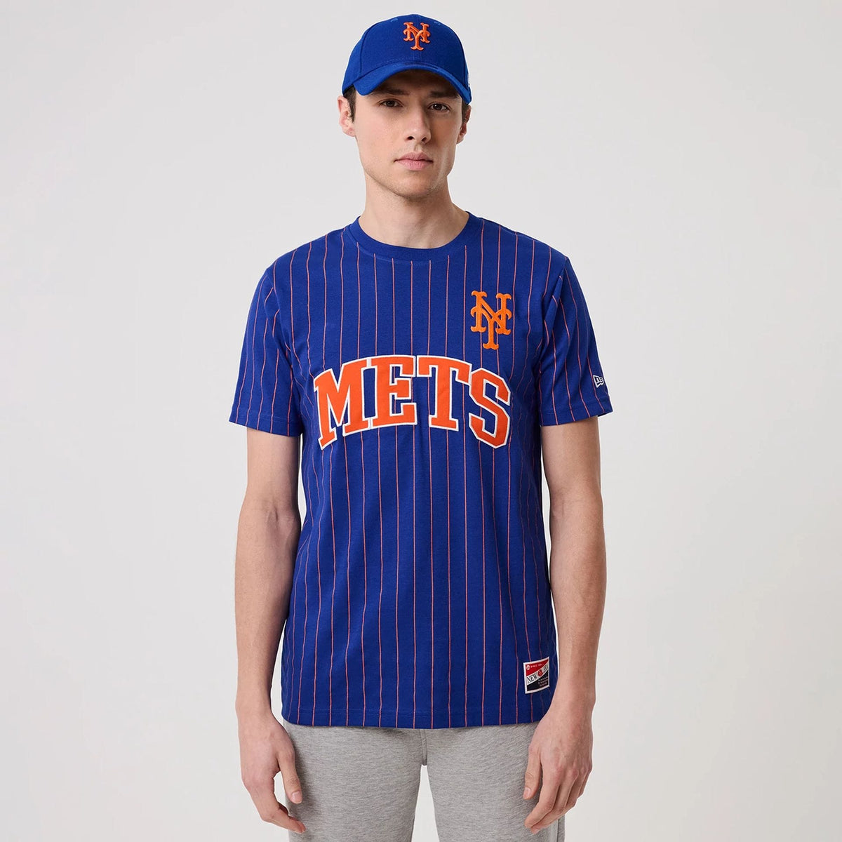 New York Mets MLB Pinstripe Blue T-Shirt-zelvios