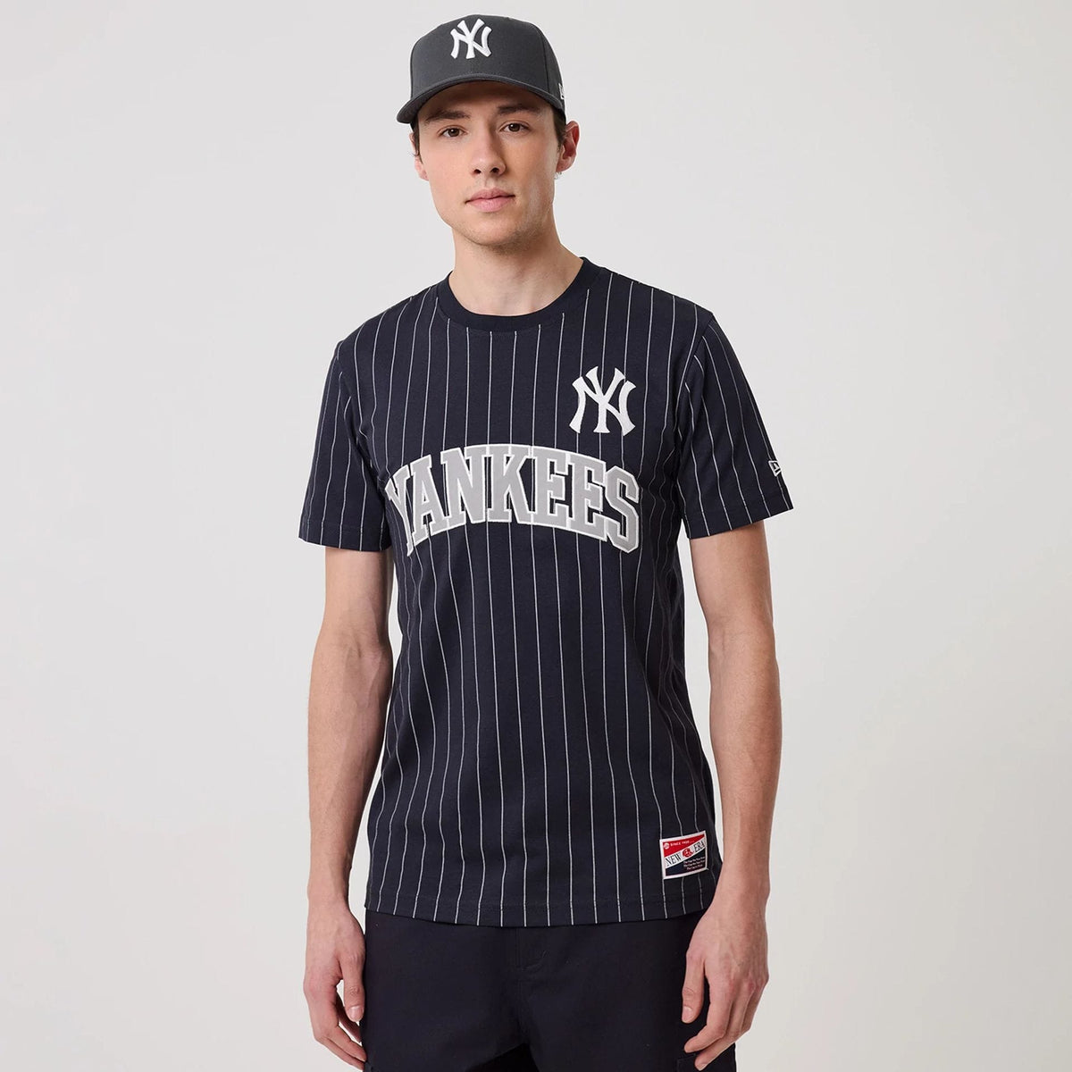 New York Yankees MLB Pinstripe Navy T-Shirt-zelvios