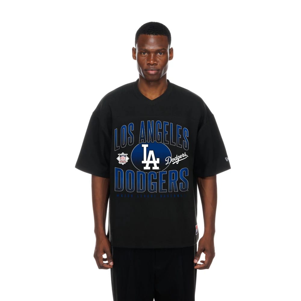 LA Dodgers MLB Black Boxy T-Shirt-zelvios