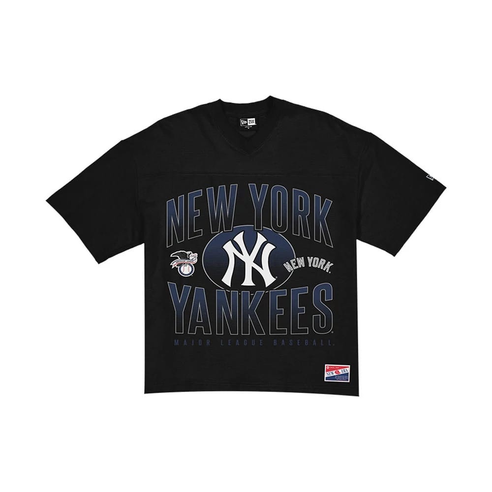 New York Yankees MLB Black Boxy T-Shirt-zelvios
