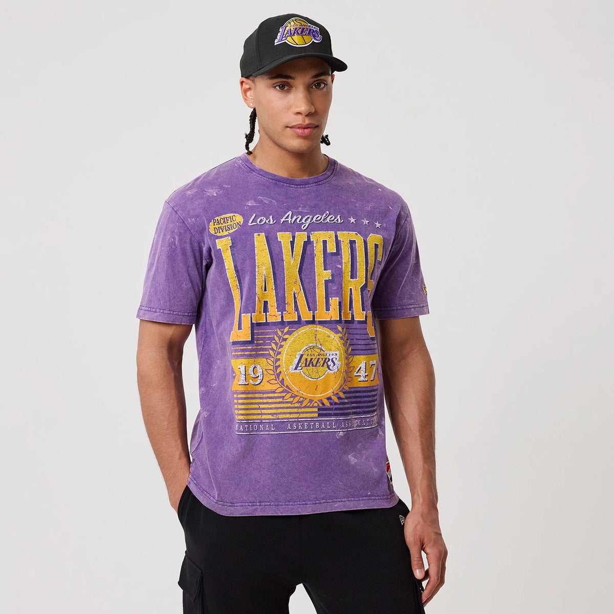 LA Lakers NBA Purple T-Shirt-zelvios
