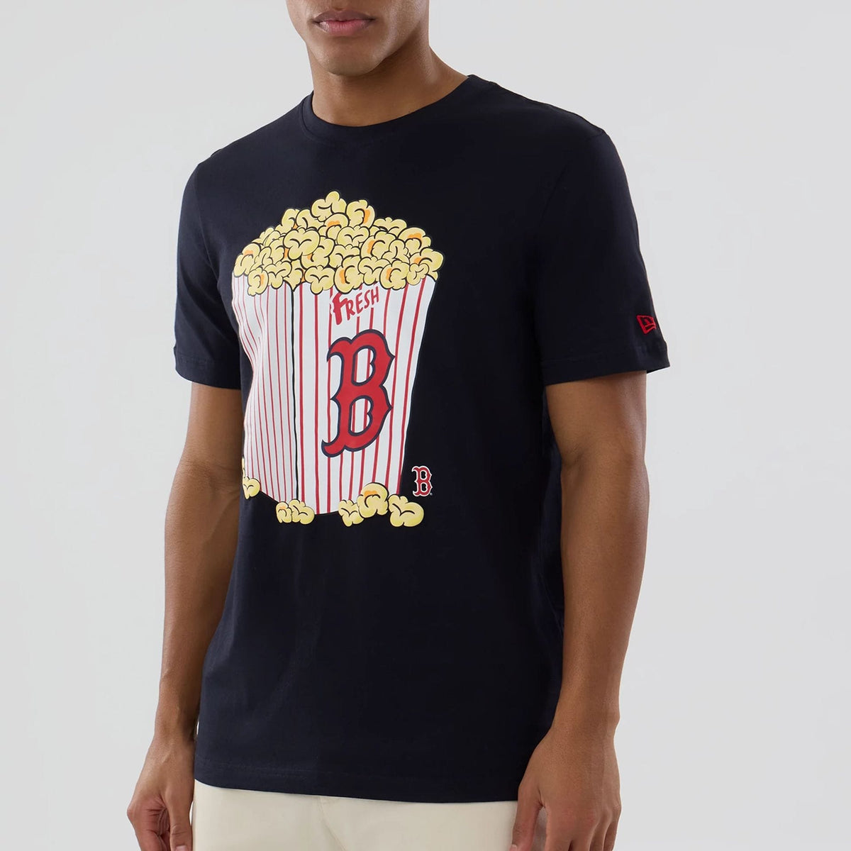 Boston Red Sox MLB Popcorn Navy T-Shirt-zelvios