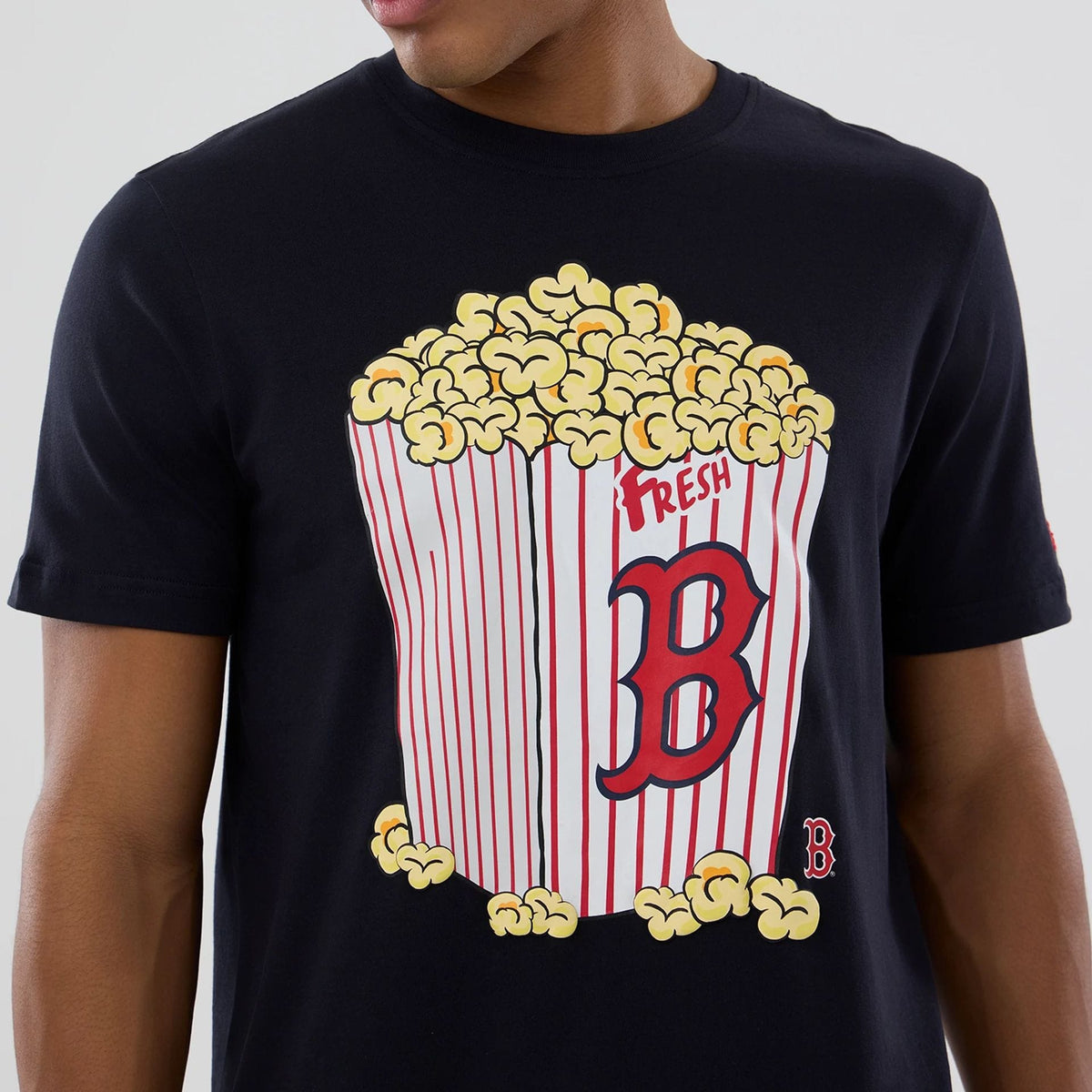 Boston Red Sox MLB Popcorn Navy T-Shirt-zelvios