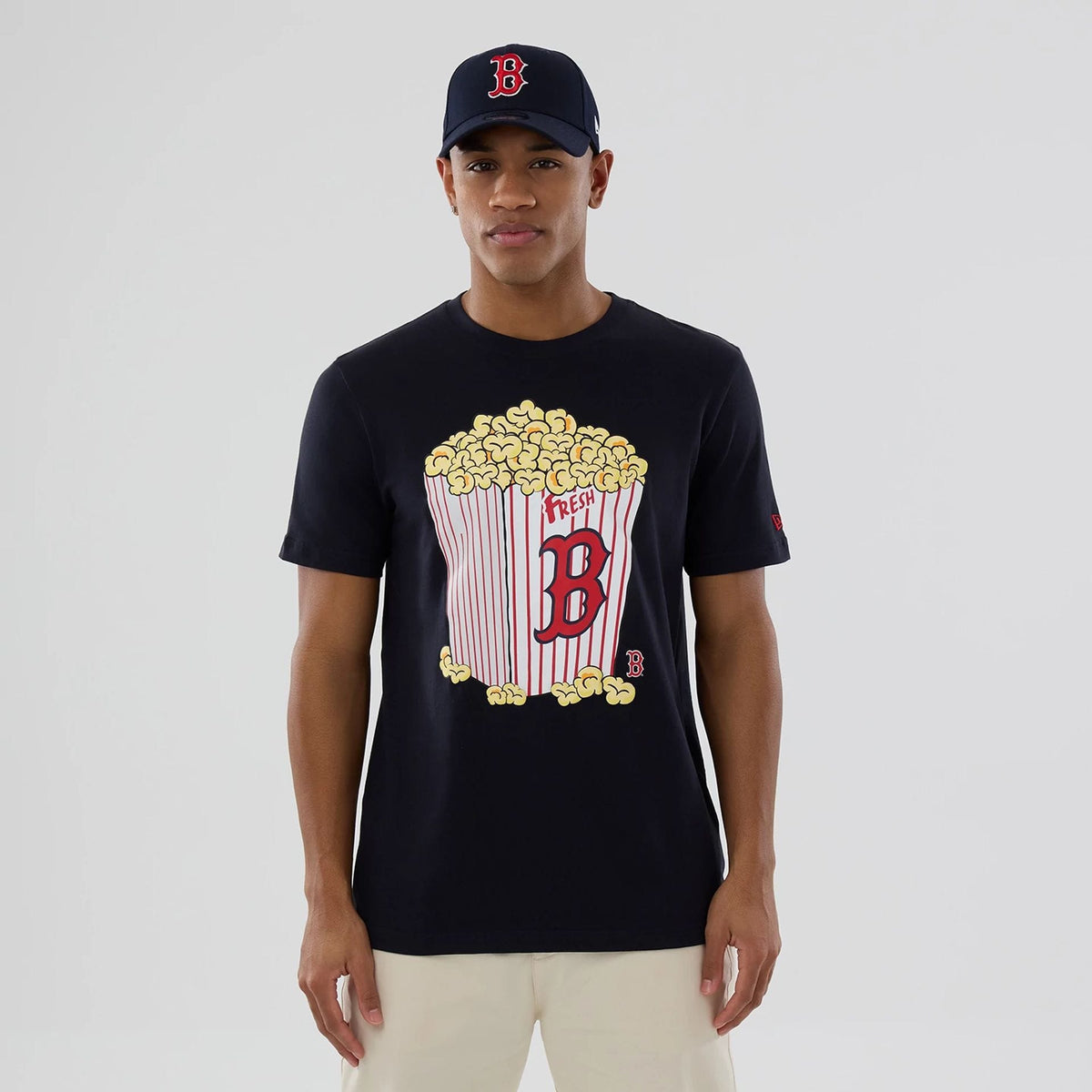Boston Red Sox MLB Popcorn Navy T-Shirt-zelvios