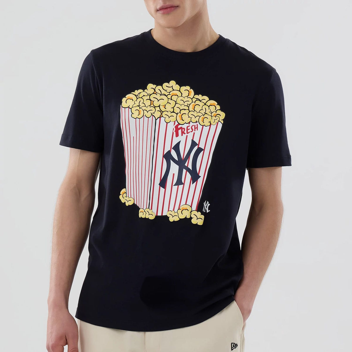 New York Yankees MLB Popcorn Navy T-Shirt-zelvios