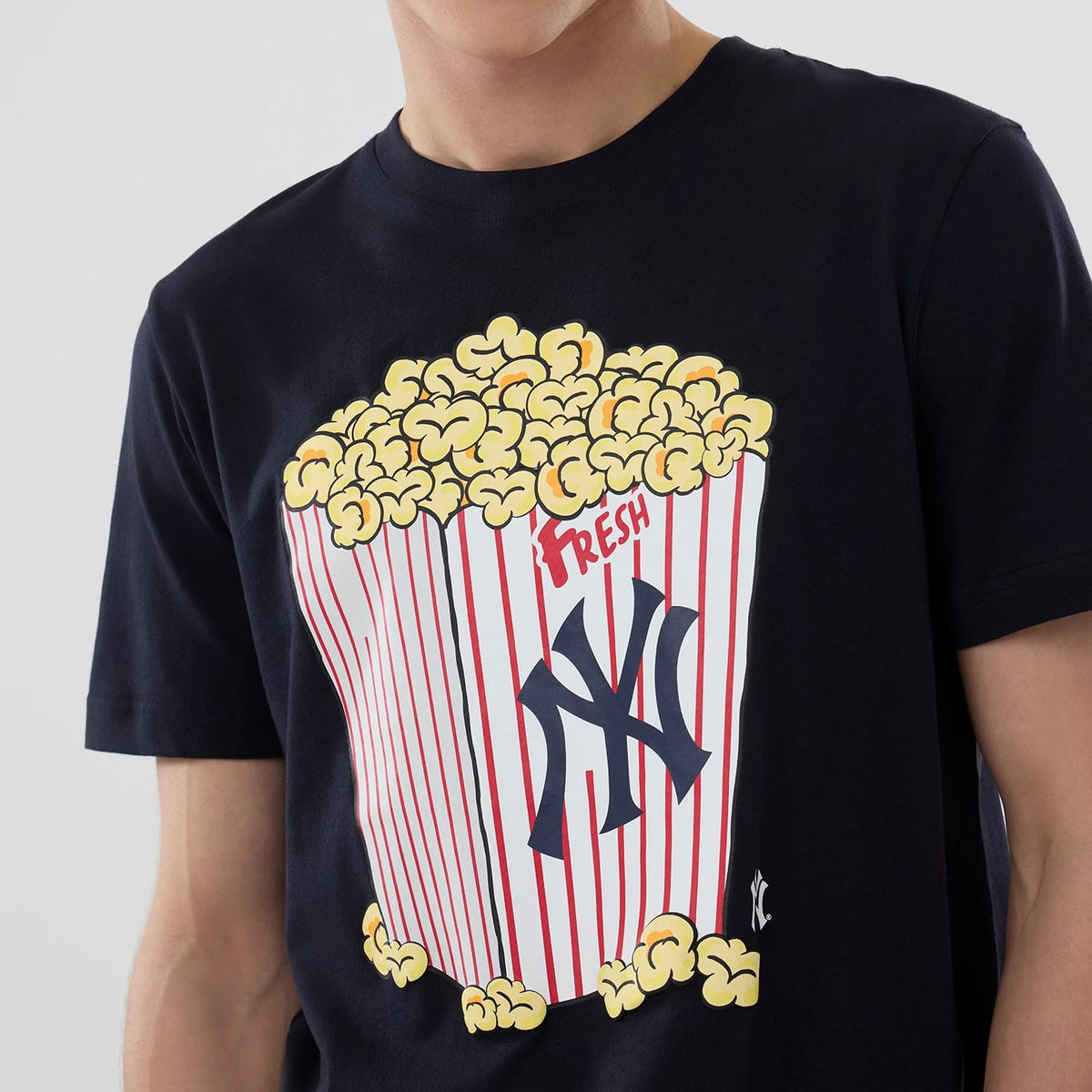New York Yankees MLB Popcorn Navy T-Shirt-zelvios