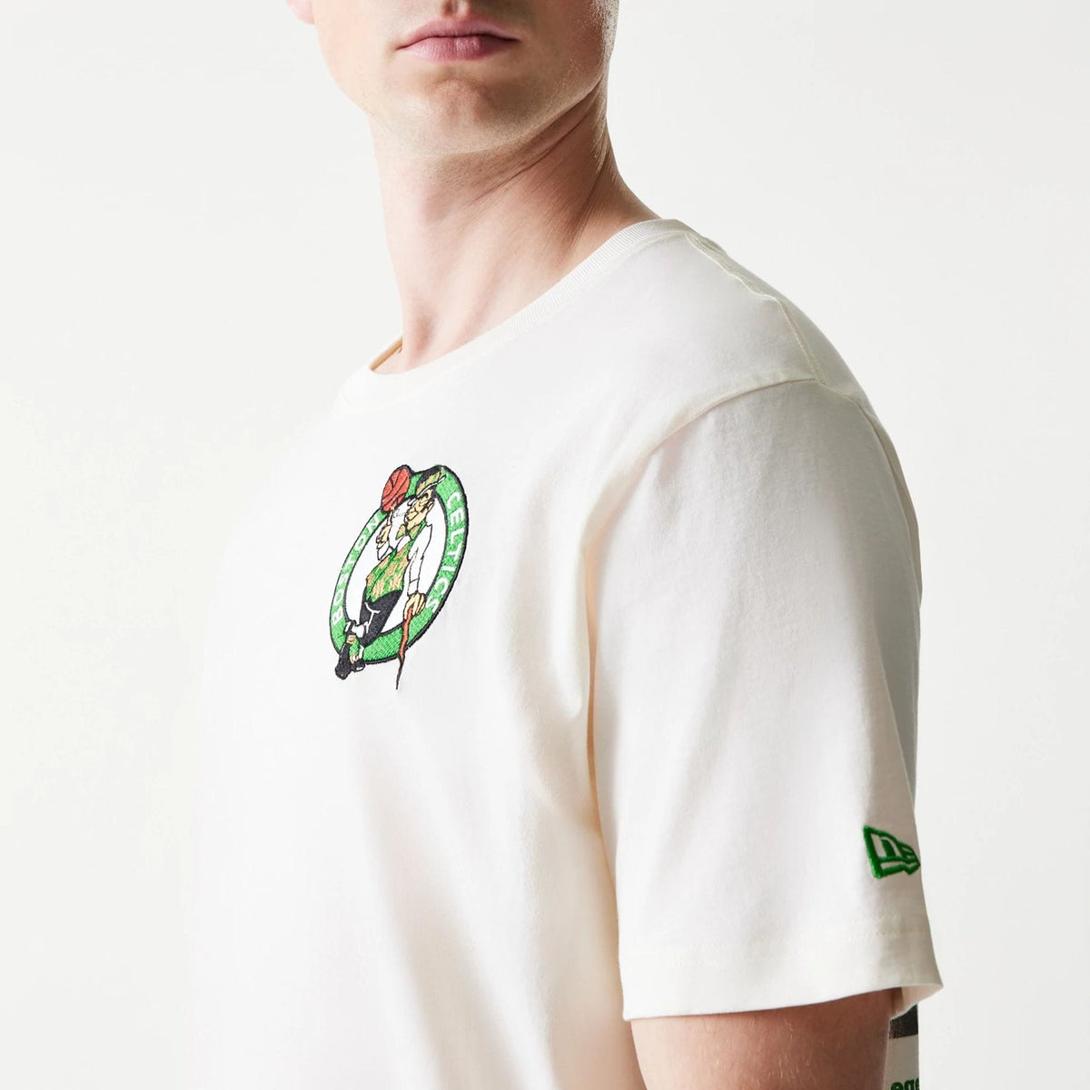Boston Celtics NBA Hotdog Cream T-Shirt-zelvios