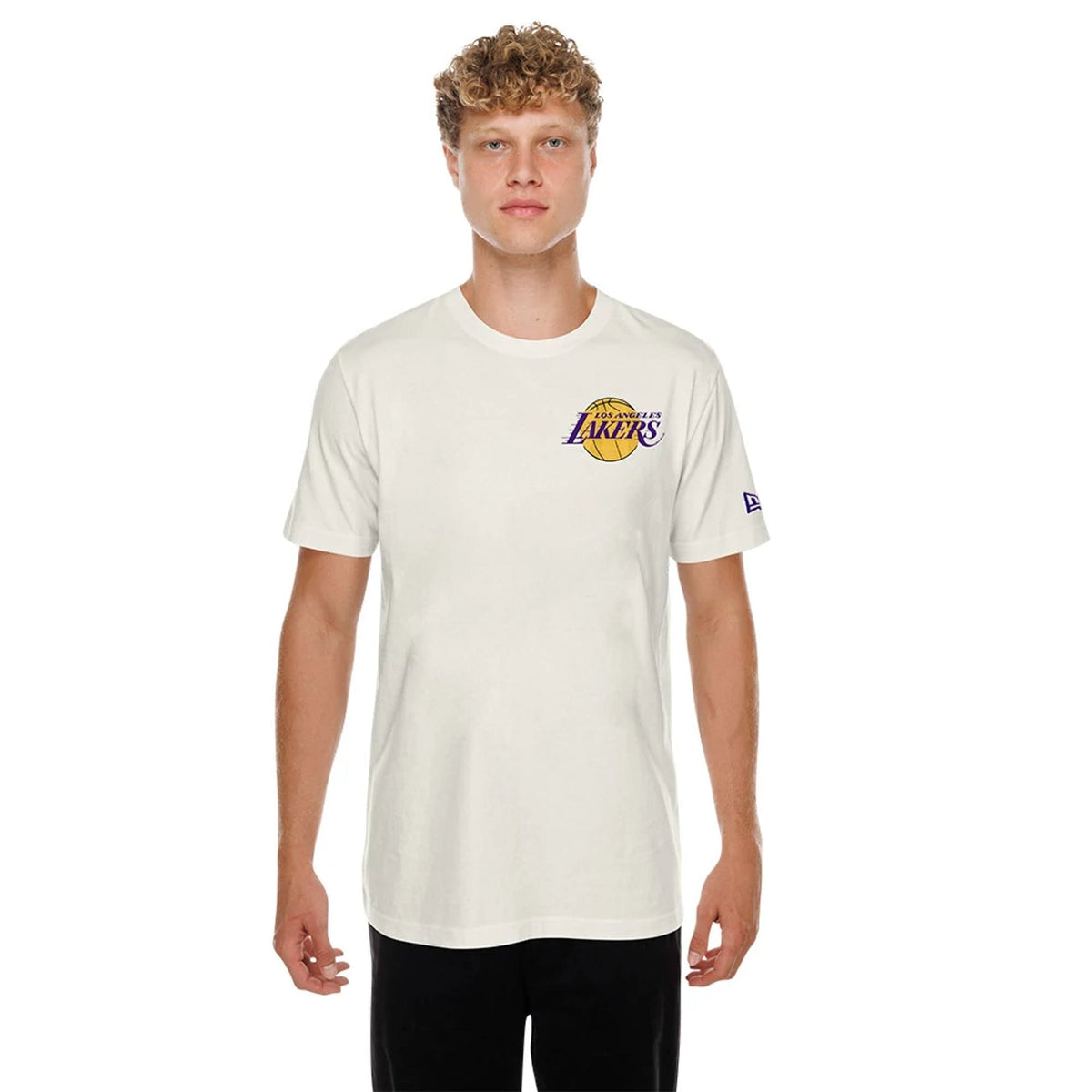 LA Lakers NBA Hotdog Cream T-Shirt-zelvios