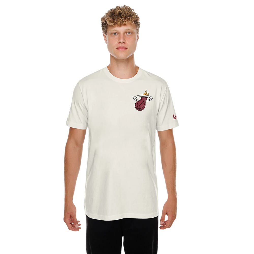 Miami Heat NBA Hotdog Cream T-Shirt-zelvios
