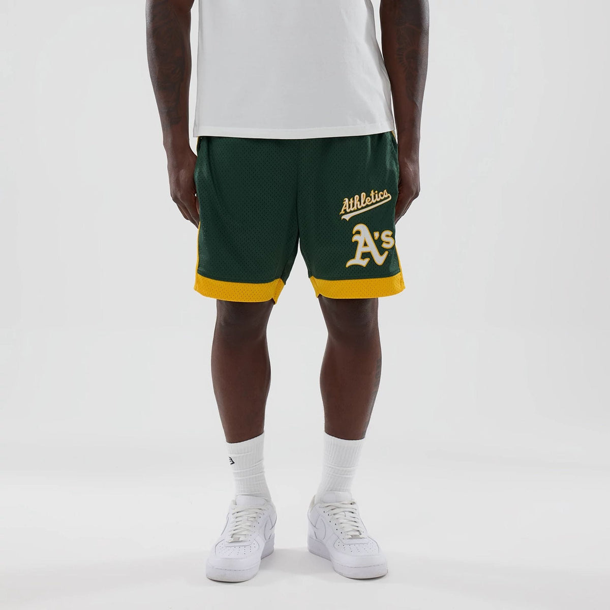 Athletics MLB Dark Green Mesh Shorts-zelvios