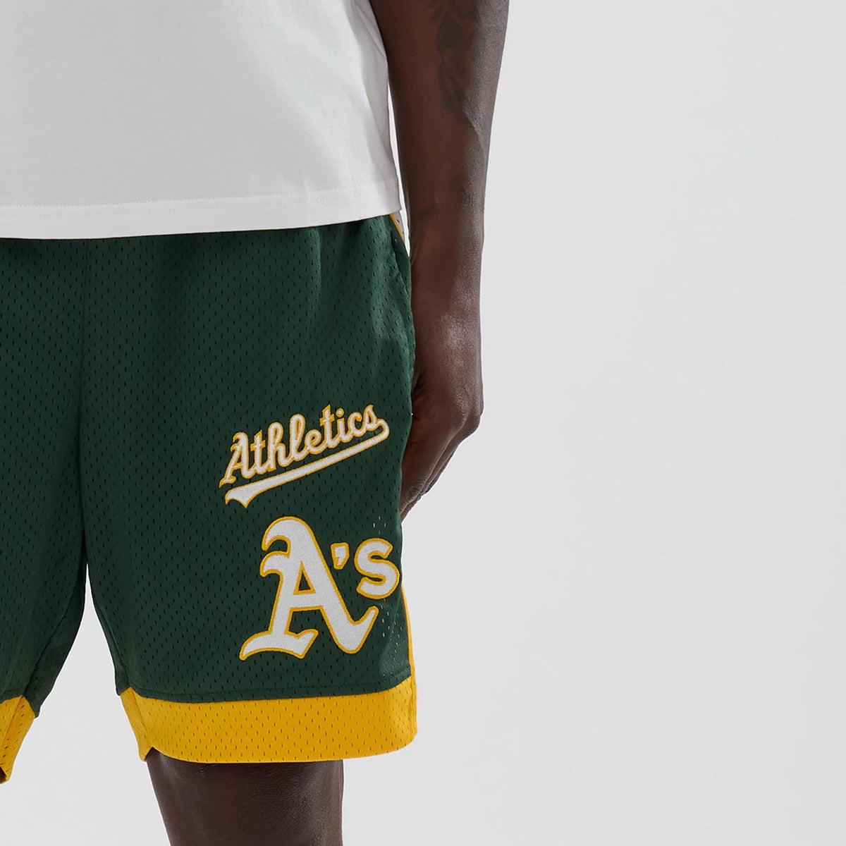 Athletics MLB Dark Green Mesh Shorts-zelvios