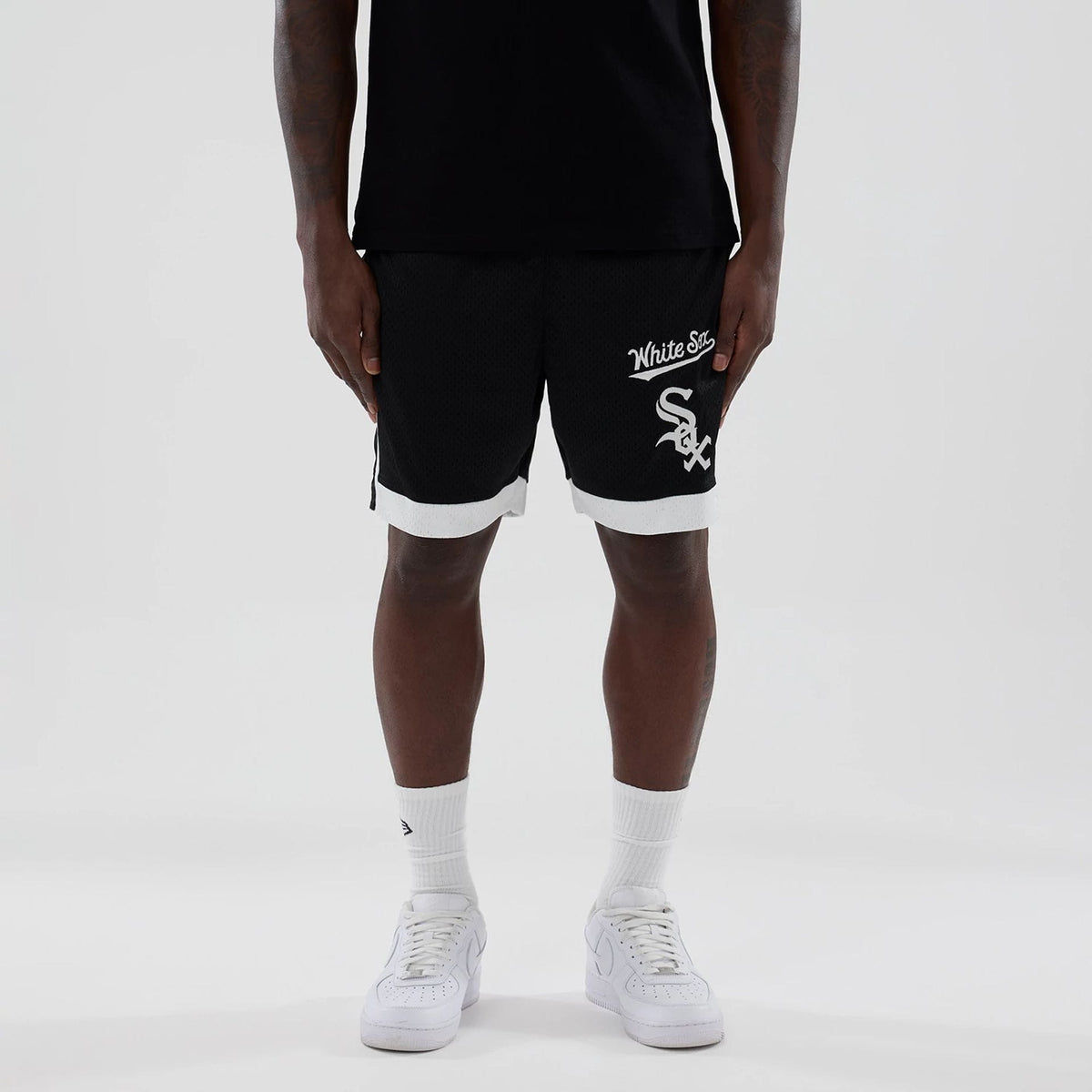 Chicago White Sox MLB Black Mesh Shorts-zelvios