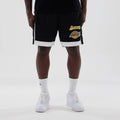 LA Lakers NBA Black Mesh Shorts-zelvios